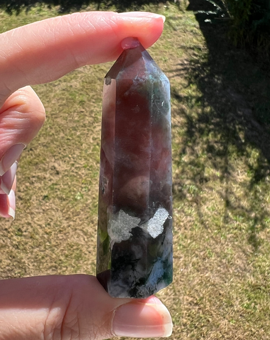 MOSS AGATE POINT43.82G